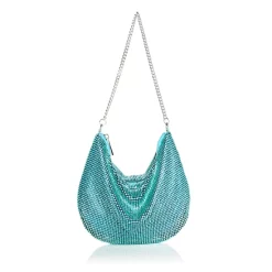 Outlet β AQUA Crystal Mesh Shoulder Bag - 100% Exclusive Gunmetal β¨