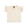 Cheapest 🔥 AQUA 👧 Girls' Ruffle Sleeve Cotton Sweater, Big Kid - 100% Exclusive Antique Ivory ❤️