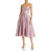 Cheapest 😀 AQUA Satin Strapless Midi 👗 Dress - 100% Exclusive Mauve ✔️