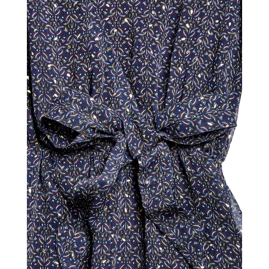 Best reviews of 😉 AQUA 👧 Girls' Long Sleeve Foulard Metallic Dot 👗 Dress, Big Kid - 100% Exclusive Navy ✨ - Image 3