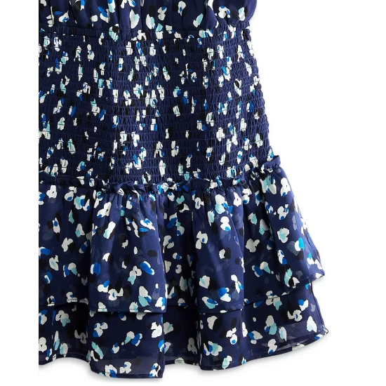 Cheap β AQUA π§ Girls' Speckle Flutter Smocked π Dress, Big Kid - 100% Exclusive Navy π - Image 3