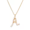 Cheap ⭐ AQUA Faux Pearl Initial Pendant Necklace In Gold Tone - 100% Exclusive 😍