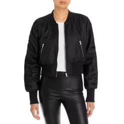 Buy โ AQUA Deena Nylon Bomber Jacket - 100% Exclusive Olive ๐