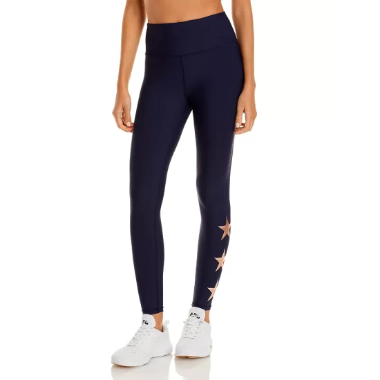 Deals 🌟 AQUA Foil Star High Rise Ankle Leggings - 100% Exclusive Navy 🛒