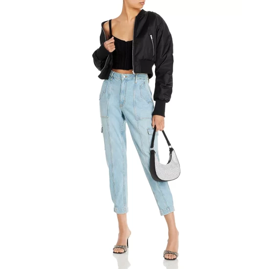 Buy ⌛ AQUA Deena Nylon Bomber Jacket - 100% Exclusive Olive 🎉 - Image 2