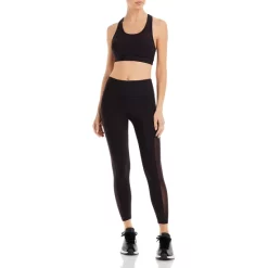 Wholesale ❤️ AQUA Sweetheart Mesh Sports Bra & Side Pocket Leggings - 100% Exclusive Black ❤️