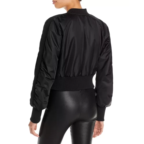 Buy ⌛ AQUA Deena Nylon Bomber Jacket - 100% Exclusive Olive 🎉 - Image 3