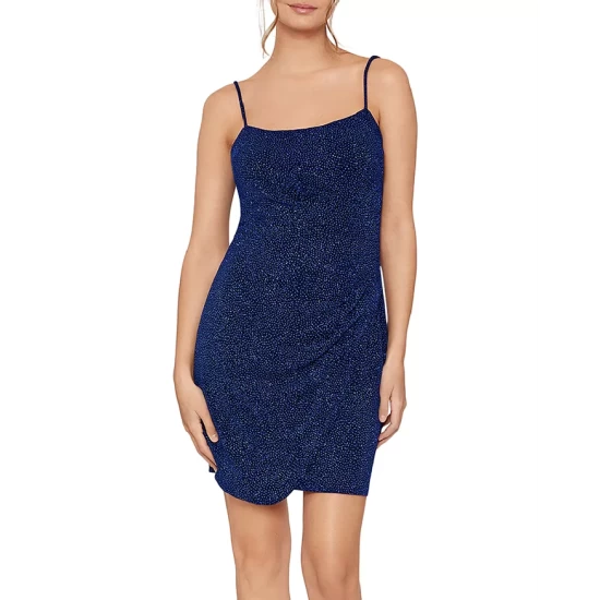Cheap ๐งจ AQUA Draped Glitter ๐ Dress - 100% Exclusive Navy ๐ฅฐ