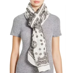 Best Pirce 🛒 AQUA Bandana Print Scarf - 100% Exclusive White/black 😀