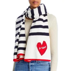 Coupon 🎉 AQUA Striped Scarf - 100% Exclusive Blue/white 🔔