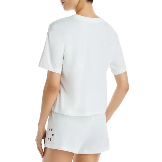 Wholesale π― AQUA Eyelet Dreams Pajama Set White βοΈ - Image 2