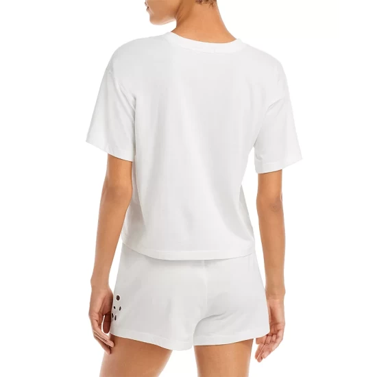 Wholesale π― AQUA Eyelet Dreams Pajama Set White βοΈ - Image 4