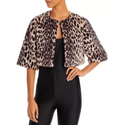 Best Sale ๐งจ AQUA Faux Fur Animal Print Shrug - 100% Exclusive Leopard ๐ฅ
