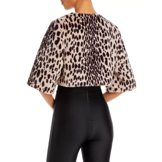 Best Sale ๐งจ AQUA Faux Fur Animal Print Shrug - 100% Exclusive Leopard ๐ฅ - Image 2