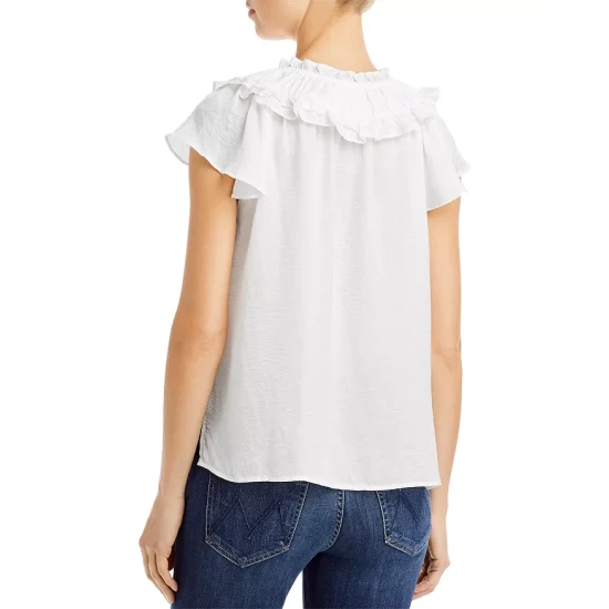 Best deal π₯ AQUA Ruffle Tassel Tie Top - 100% Exclusive White π - Image 3