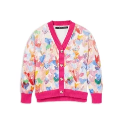 Budget ❤️ AQUA 👧 Girls' Painted Hearts Cardigan, Big Kid - 100% Exclusive Pink Multi 🎉