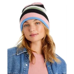New 😉 AQUA Knit Multi Striped Hat - 100% Exclusive Pink/multi 🌟