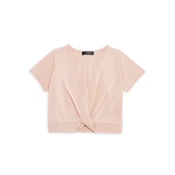 Best deal 👍 AQUA 👧 Girls' Twist Front Tee, Big Kid - 100% Exclusive Ivory 🔥
