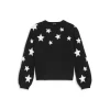 New 💯 AQUA 👧 Girls' Cashmere Star Sweater, Big Kid - 100% Exclusive Black/ivory 👍