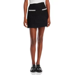 Top 10 ๐ AQUA Embellished Tweed Mini ๐ Skirt - 100% Exclusive Black Shine ๐