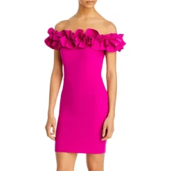 Brand new โ AQUA Off The Shoulder Ruffle ๐ Dress - 100% Exclusive Fushia ๐