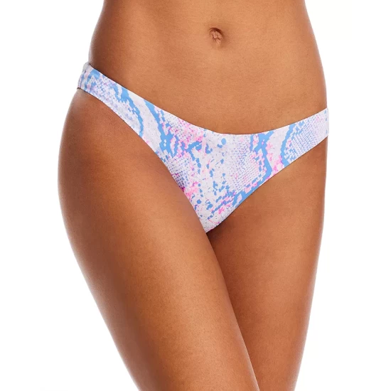 Cheap ๐ AQUA Snake Print Scoop ๐ Bikini Bottom - 100% Exclusive Pink Multi ๐คฉ