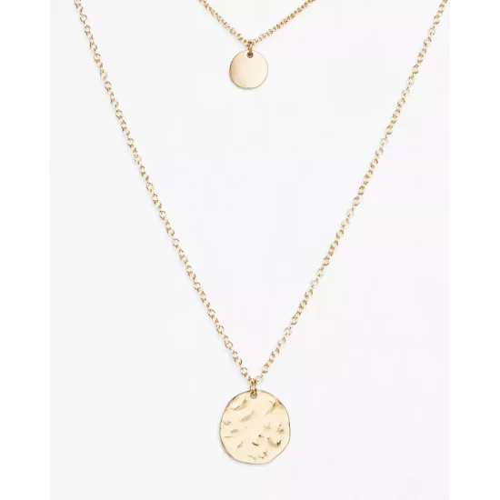 Best reviews of ❤️ AQUA Layered Disc Pendant Necklace, 16"-22" - 100% Exclusive Gold ⌛