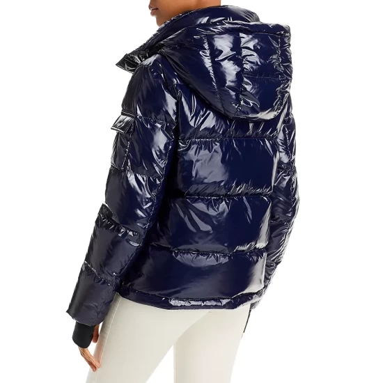 Outlet 😉 AQUA Lacquer Ella Down Puffer Jacket - 100% Exclusive Onyx 😍 - Image 2