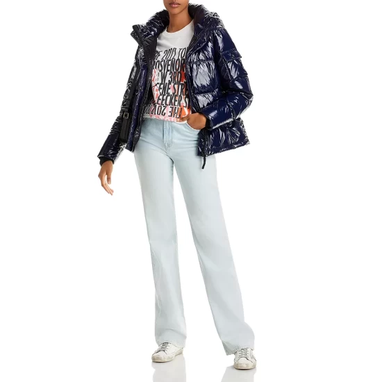 Outlet 😉 AQUA Lacquer Ella Down Puffer Jacket - 100% Exclusive Onyx 😍 - Image 3