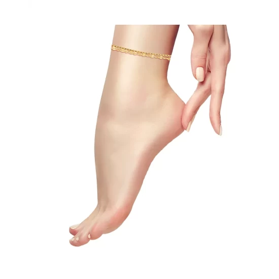 Best Pirce 🎁 AQUA Double-Row Chain Anklet- 100% Exclusive Gold ⭐ - Image 3