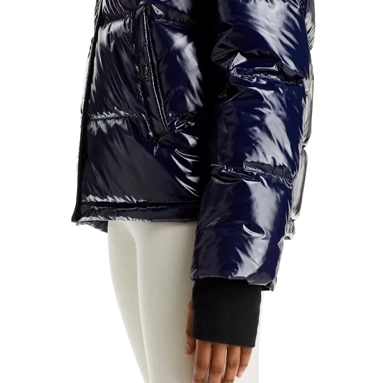 Outlet 😉 AQUA Lacquer Ella Down Puffer Jacket - 100% Exclusive Onyx 😍 - Image 7