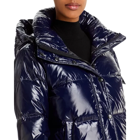 Outlet 😉 AQUA Lacquer Ella Down Puffer Jacket - 100% Exclusive Onyx 😍 - Image 8