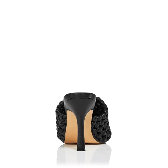 Best Pirce โ๏ธ AQUA ๐ฉ Women's Katy Woven Low Heel Slide ๐ฉด Sandals - 100% Exclusive Black ๐ - Image 4