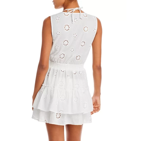Best deal โค๏ธ AQUA Eyelet Tiered Cover-Up ๐ Dress - 100% Exclusive Ivory โค๏ธ - Image 5