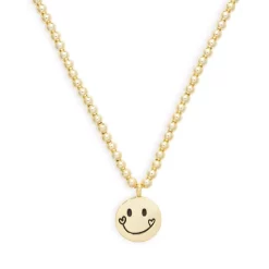 Best deal ๐งจ AQUA Smile Pendant Beaded Necklace, 16"-18" - 100% Exclusive Gold ๐ฅ