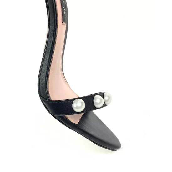 New 💯 AQUA X SCHUTZ 👩 Women's Pearl Ankle Strap High Heel 🩴 Sandals - 100% Exclusive Light Nude ✨ - Image 5