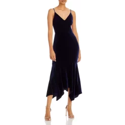 Best Sale ๐ AQUA Velvet Mermaid Midi ๐ Dress - 100% Exclusive Navy ๐งจ