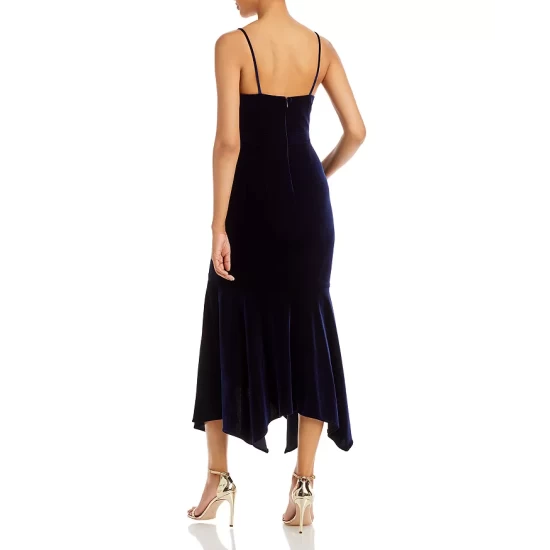 Best Sale ๐ AQUA Velvet Mermaid Midi ๐ Dress - 100% Exclusive Navy ๐งจ - Image 2