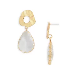 Buy ๐ AQUA ๐จ Hammered Ring & Crystal Drop Earrings - 100% Exclusive White/gold ๐