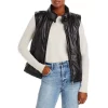 Discount 🎁 AQUA Faux Leather Zip Vest - 100% Exclusive Black 👏