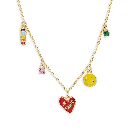 New ๐ฅ AQUA Charm Necklace, 16"-18" - 100% Exclusive Multi ๐