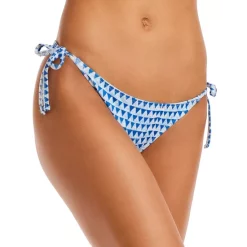 New 🔔 AQUA Triangle Print 👙 Bikini Bottom - 100% Exclusive White/blue 😍