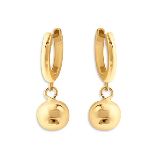 Best reviews of โ๏ธ AQUA Ball Drop Hoop Earrings - 100% Exclusive Gold ๐ฏ