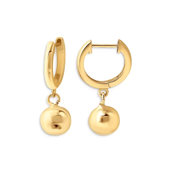 Best reviews of โ๏ธ AQUA Ball Drop Hoop Earrings - 100% Exclusive Gold ๐ฏ - Image 2