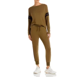 Promo 🔥 AQUA Stripe Sleeve Knit Sweatshirt & Sweatpants - 100% Exclusive Black 🔔