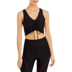 Cheapest 😀 AQUA Ruched Medium Impact Sports Bra - 100% Exclusive White 🔥