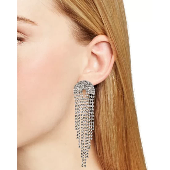 New ❤️ AQUA Circle Dangle Drop Earrings - 100% Exclusive Silver 🌟 - Image 2