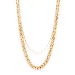 Buy 🎉 AQUA X Scout The City Double Chain Layered Choker Necklace, 12.5"-15.5" - 100% Exclusive Gold ✨