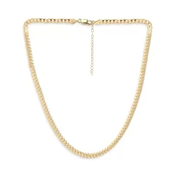 Promo 😀 AQUA Cuban And Curb Link Chain Necklace, 16" - 100% Exclusive Gold 🔥