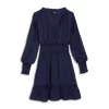 Buy 🛒 AQUA 👧 Girls' Cotton Ruffle Trim 👗 Dress - Big Kid Navy ✨